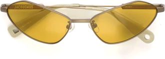 Jacquemus Bambino Metal - Matt Putty / Amber Lens Sunglasses