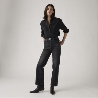 Levi's Ribcage Straight Ankle Jeans - Womens - 23X27 - Blue