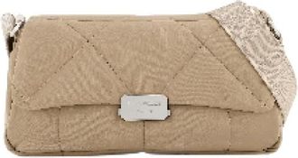Emporio Armani Gewatteerde Nylon Crossbodytas - Dames - Schoudertassen - Beige - ONE Size - Nylon - Tassen