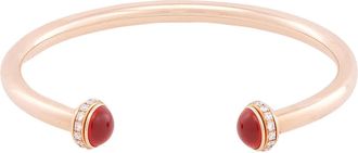 Piaget Possession 18K Rose Gold Open Bangle Bracelet, Size 16