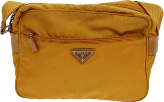 Prada Orange Synthetic Shoulder Bag (Pre-Owned)