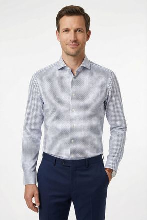 Olymp Langarmhemd OLYMP Level 5, Herren, Gr. 39, N-Gr, weiss (wei&szlig;), Web, Obermaterial: 97% Baumwolle, 3% Elastolefin, normal, Manschette, Hemden Langarmhem