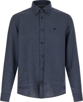 BOSS Camicia con ricamo - Blu