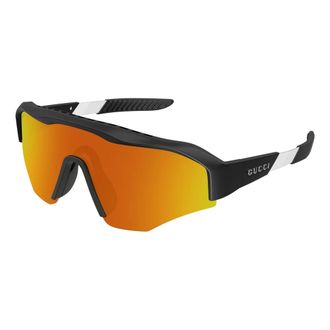 Gucci Shield Zonnebril - Heren - Zonnebrillen - Zwart - ONE Size - Accessoires
