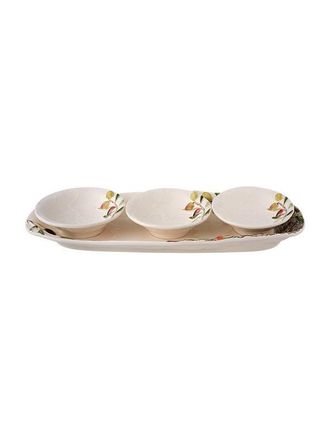 Bordallo Pinheiro Set Platter + 3 Bowls Olival