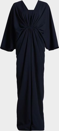 Amsale Twist-Waist Draped Gown