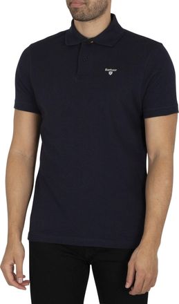 Barbour Piqu&eacute; Poloshirt Met Schotse Ruit, Blauw
