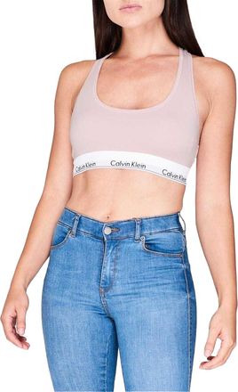 Calvin Klein Dames/Dames Logo Katoenmix Bralette (Roze)