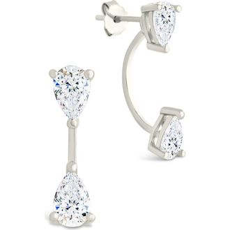 Sterling Forever Pear Drop Earrings in Silver at Nordstrom