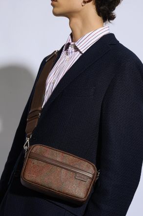Etro Patterned Shoulder Bag, Mens, Brown