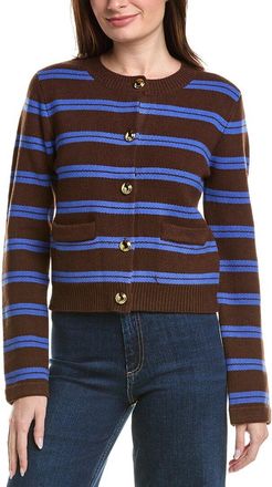English Factory Striped Cardigan