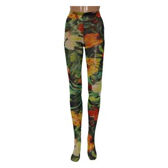 Dolce & Gabbana Medias Transparentes con Estampado Floral - Underwear - Mujer - Multicolor - L