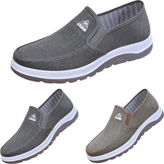 Generic Moccasins Mens Slip On Slip-On Shoes Casual Shoes Mens Loafer Elegant Fabric Shoes Lightweight Summer Shoes Flat Sole Suit Shoes Breeze Shoes Without 