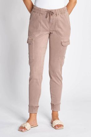 Zhrill Cargohose ZHRILL ZHDAISEY, Damen, Gr. S, N-Gr, rosa (ros&eacute;), Web, Obermaterial: 53% Lyocell, 43% Baumwolle, 4% Elasthan, slim fit kn&ouml;chellang, Hosen Ca