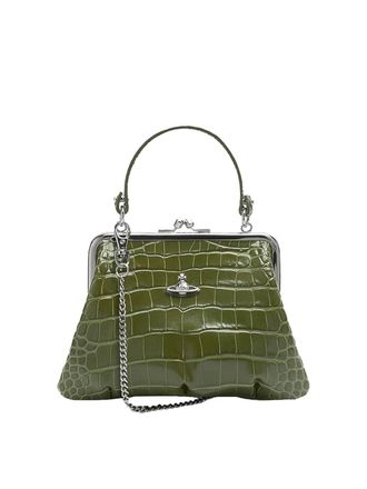 Vivienne Westwood Croc-effect Granny chain frame purse