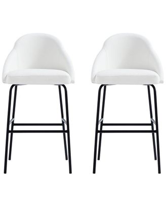 Manhattan Comfort Gracie Modern Leatherette Barstool With Steel Legs