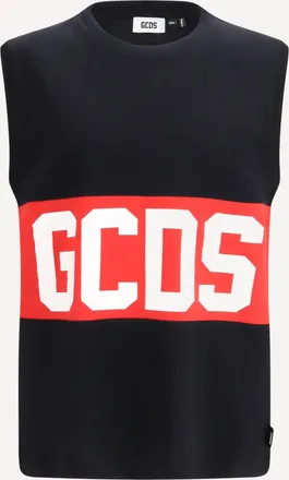 GCDS Tank Top with logo band Male M