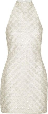 Rotate Sleeveless Mini Dress With High Neckline