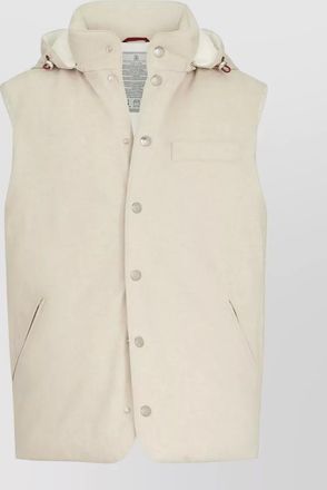 Brunello Cucinelli wool flannel down padded vest