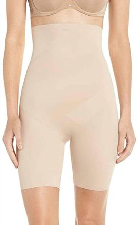 TC Fine Intimates Tummy Tux High-Waist Firm Control Thigh Slimmer In Warm Beige