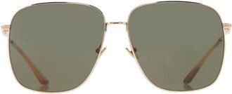 Valentino Green Square Unisex Sunglasses VLS-171 A 61