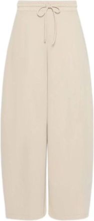 Max Mara Wijde broek - Dames - Broeken - Beige - XS - Nylon - Broeken