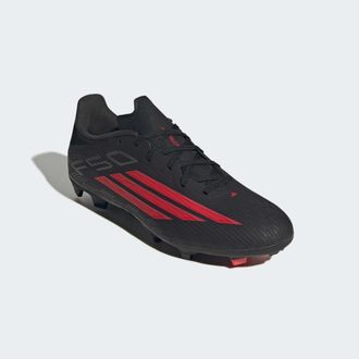 adidas Fussballschuh ADIDAS PERFORMANCE F50 LEAGUE, FESTE/GEMISCHTE B&Ouml;DEN, Gr. 42,5, core schwarz, lucid rot, core schwarz, Synthetik, Textil, Schuhe Fussbal