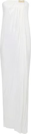 Elisabetta Franchi Abito lungo con spalle scoperte - Bianco