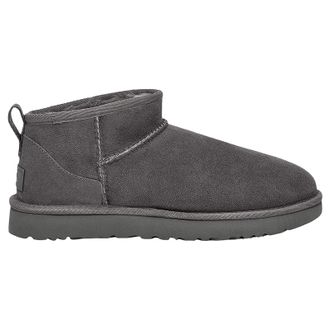 UGG Classic Ultra Mini Suede Womens Ankle Boots - Grey - Size:UK 7