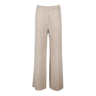 Eleventy Broeken, Dames, Beige, M, Wol, Gebreide jumpsuit