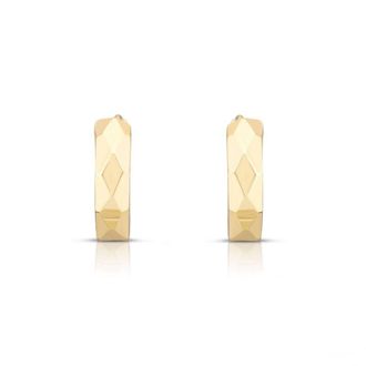 The Lovery Mini Faceted Gold Huggie Hoop Earrings
