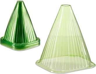 OEM Paquete De 20 Conos De Forzado, Accesorio Para Plantas, Protecci&oacute;n Contra Caracoles Y P&aacute;jaros, Pvc, Forma De Campana, Verde