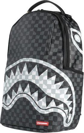 Sprayground BLACK AND WHITE DRIP CHECK SHARK BACKPACK