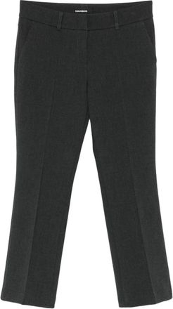 Cambio Trompet Wol Vervangende Dubbele Broek - Dames - Straight fit broeken - Grijs - L - Wol - Broeken