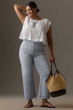 Maeve The Colette Crop High-Rise Wide-Leg Jeans by Maeve
