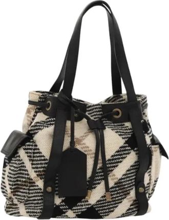 Burberry Pre-owned Wool handbags - Dames - Vintage Tas - Wit - ONE Size - Wol - Vintage