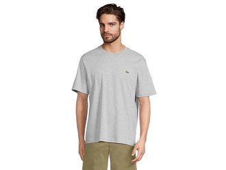 Lacoste Cotton T-shirt Mens T Shirt Silver Chine : 7 (2XL)