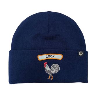 Goorin Brothers Zachte Rock Blauwe Dierenpatch Beanie - Dames - Hoeden - Blauw - ONE Size - Accessoires