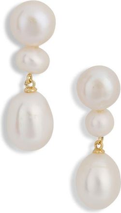 Shashi Bianca Drop Earrings in Gold/Pearl at Nordstrom