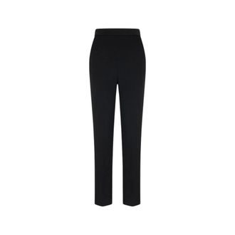 Roberto Cavalli Slim-fit Trousers, female, Black, Size: XS High-rise Straight Leg Trousers