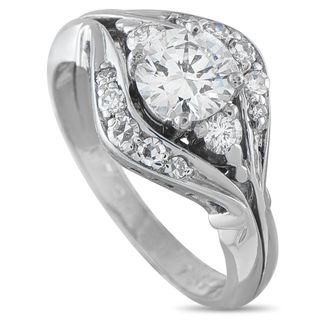 Luxury Bazaar 14K White Gold 0.95ct Diamond Ring MF11-070126