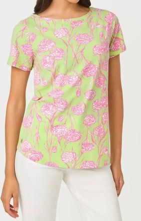 Lilly Pulitzer Key West Top In Pistachio Macaron Alina