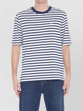 Ami boxy striped jersey crewneck t shirt