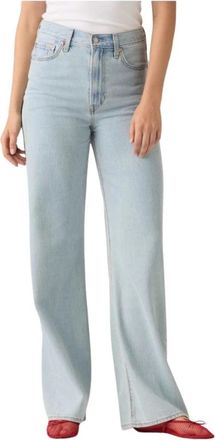 Levi's Ribcage Wide Leg Lightweight - Dames - Loose Fit Jeans - Blauw - W28 L32 - Katoen - Jeans