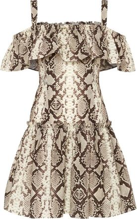 Philipp Plein Korte Jurk - Dames - Korte kleedjes - Veelkleurig - XS - Katoen - Kleedjes
