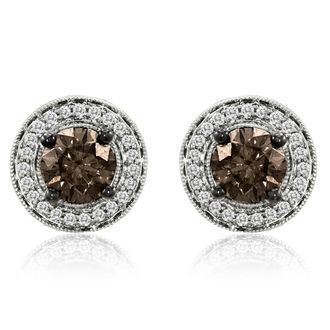 Le Vian Grand Sample Sale Earrings Chocolate Diamonds, Vanilla Diamonds set in 14K Vanilla Gold 28944