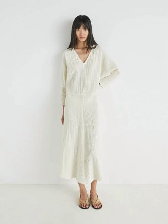 Masscob Arbor Dress In Alabaster