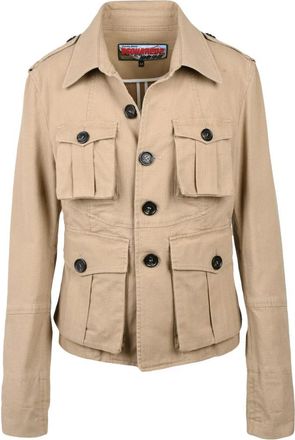 Dsquared2 Ranger Jacket - Dames - Zomerjassen - Bruin - L - Katoen - Jassen