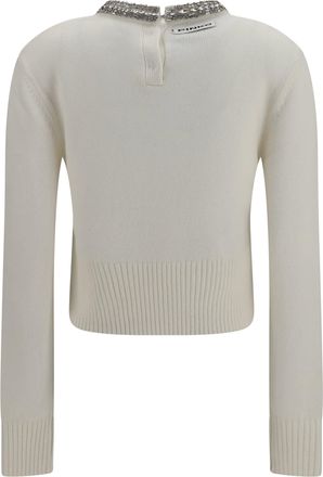 Pinko Womens Wool Sweater Berlino Winter White (ovis Aries)