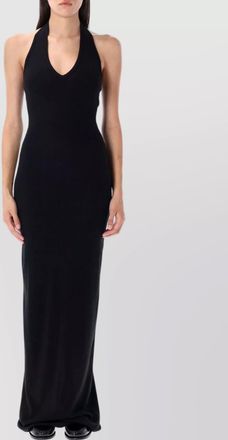 Éterne long halter neck dress